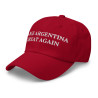 Gorra con bandera "Make Argentina Great Again" roja bordada (estilo Dad hat)