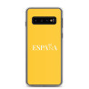 Carcasa transparente Samsung ESPAÑA amarilla letra blanca