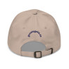 Gorra Ñ beige con letra azul (estilo Dad hat)