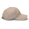 Gorra Ñ beige con letra dorada (estilo Dad hat)