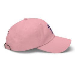 Gorra Ñ rosa con letra azul (estilo Dad hat)