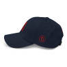 Gorra Ñ azul navy con letra roja y Ñ adicional (estilo Dad hat)