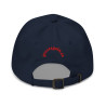 Gorra Ñ azul navy con letra roja y Ñ adicional (estilo Dad hat)