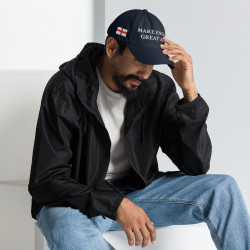 Gorra con bandera "Make England Great Again" azul bordada (estilo Dad hat)