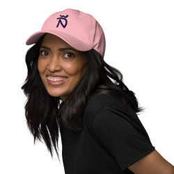 Gorra Ñ rosa con letra azul (estilo Dad hat)