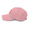 Gorra Ñ rosa con letra roja (estilo Dad hat)
