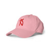 Gorra Ñ rosa con letra roja (estilo Dad hat)