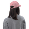 Gorra Ñ rosa con letra roja (estilo Dad hat)
