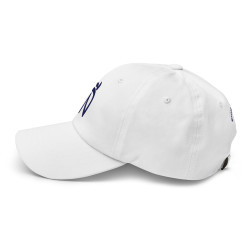 Gorra Ñ blanca con letra azul y bandera (estilo Dad hat)
