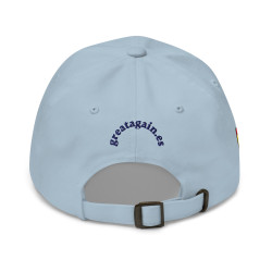 Gorra Ñ azul cielo con letra azul y bandera (estilo Dad hat)
