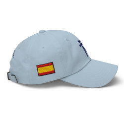 Gorra Ñ azul cielo con letra azul y bandera (estilo Dad hat)