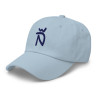 Gorra Ñ azul cielo con letra azul y bandera (estilo Dad hat)