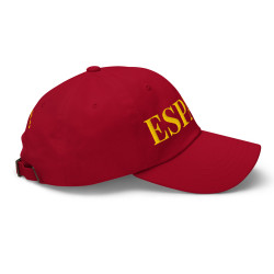 Gorra "España" color roja letra dorada bordada (estilo Dad hat)