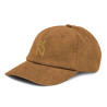 Gorra de pana fina marrón con Ñ en oro