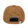Gorra de pana fina marrón con Ñ en oro