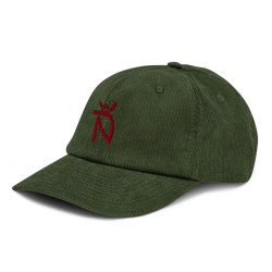 Gorra de pana fina verde...