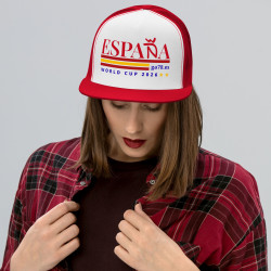 Gorra impresa Mundial 2026 tipo Trucker color rojo