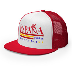 Gorra impresa Mundial 2026 tipo Trucker color rojo